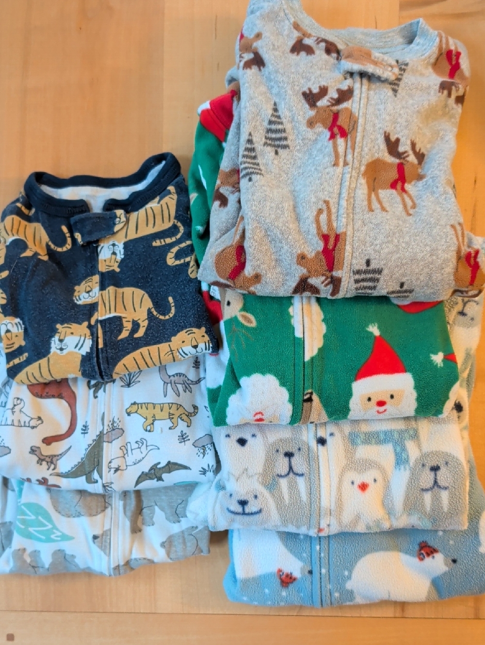 Carter's Toddler One-Piece Sleepers Lot of 7